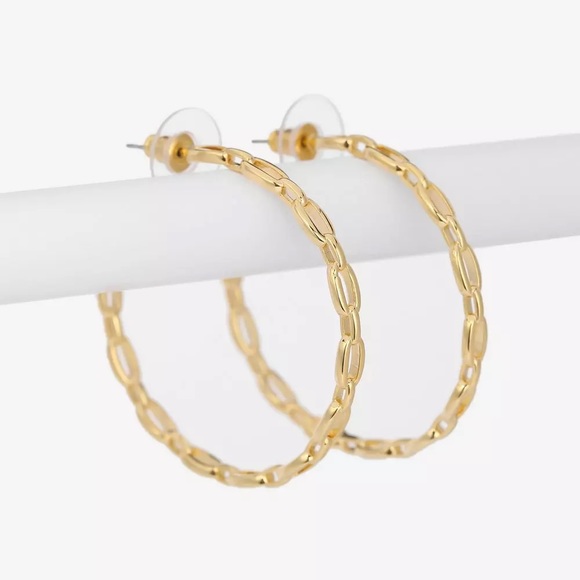 Jewelry - Chain link hoop earrings